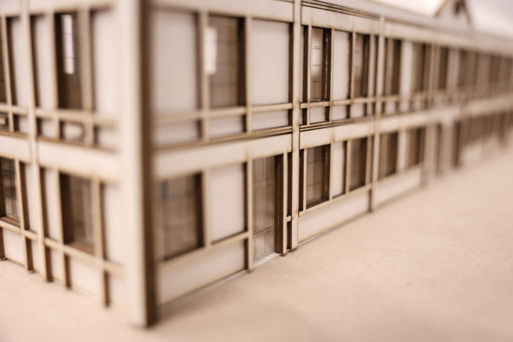 Maquette architecturale réalisée par un étudiant de l’IFFDEC à partir de matériaux découpés au laser.