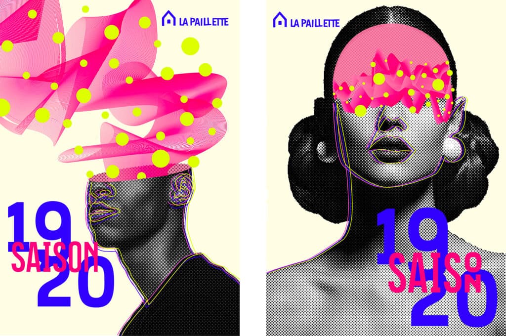 Affiches artistiques conçues par une étudiante de 2e année Design Graphique – IFFDEC Rennes