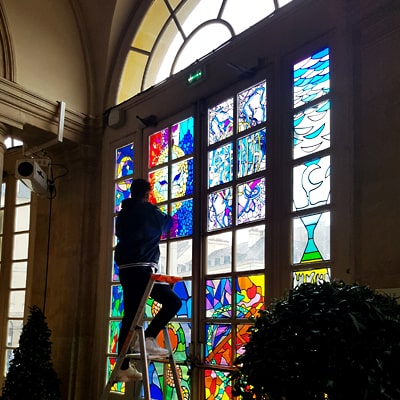 Exercice d'expression plastique à l'Opéra - Rennes