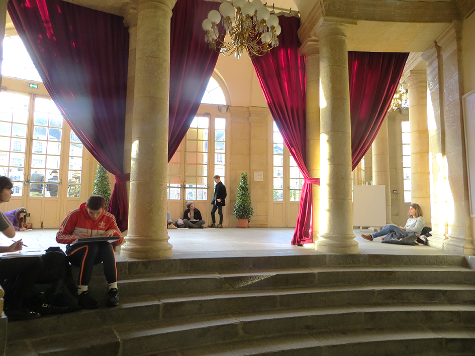 dessin d'extérieur à l'Opéra de Rennes dessin exterieur IFFDEC Rennes Opéra de Rennes