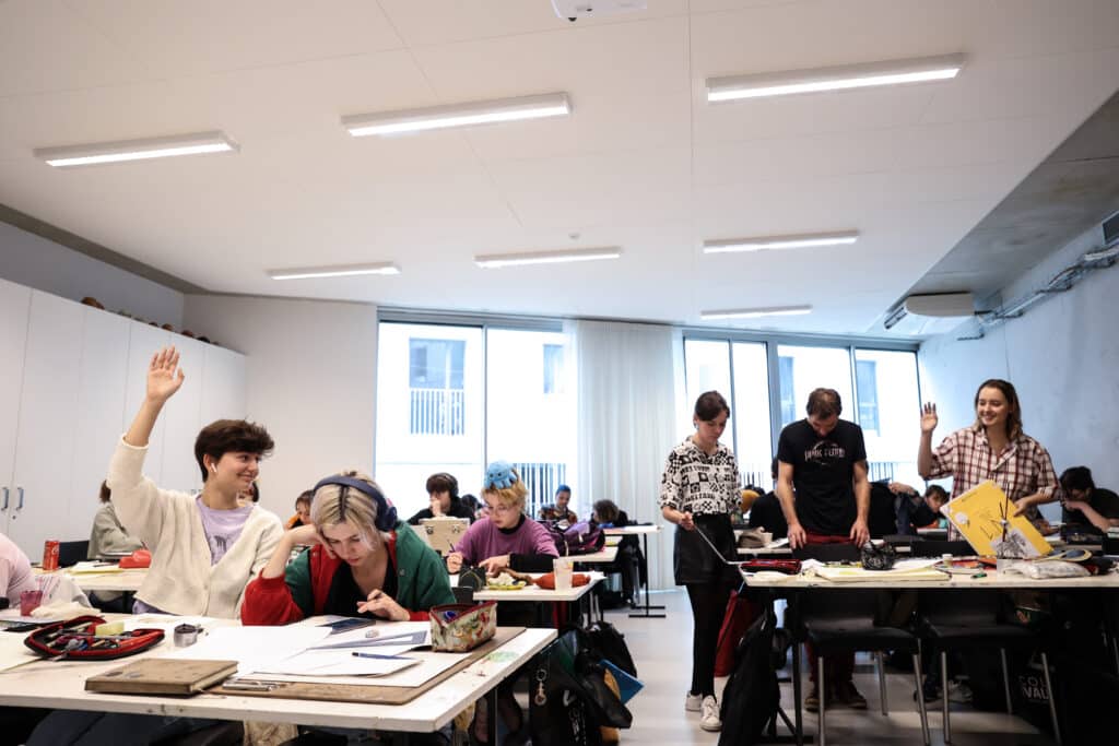 classe d'étudiants