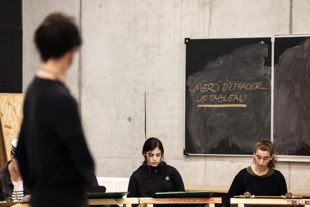 cours en prépa tableau noir