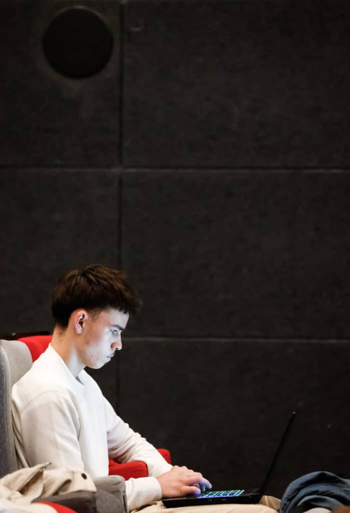 étudiant en amphi