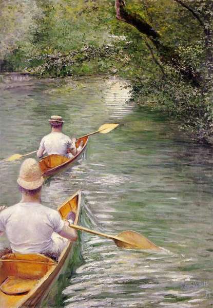 Les Périssoires Caillebotte, inspiration majeure de l'affiche